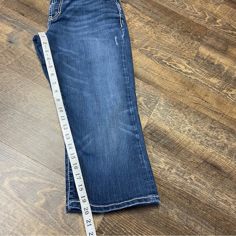 BKE Buckle Drew Denim Capri Jeans Stretch Womens 29 Contrast Stitch Western - Picture 9 of 12